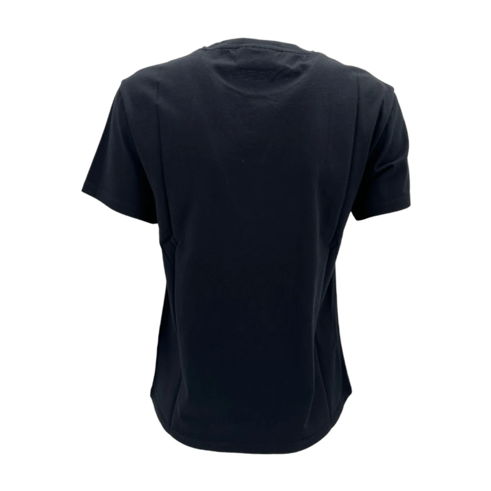 MC2 Saint Barth Zwart T-shirt met strass detail Black Dames