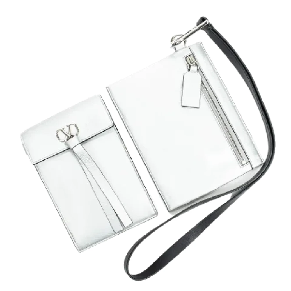 Valentino Vintage Pre-owned Leather pouches White Dames
