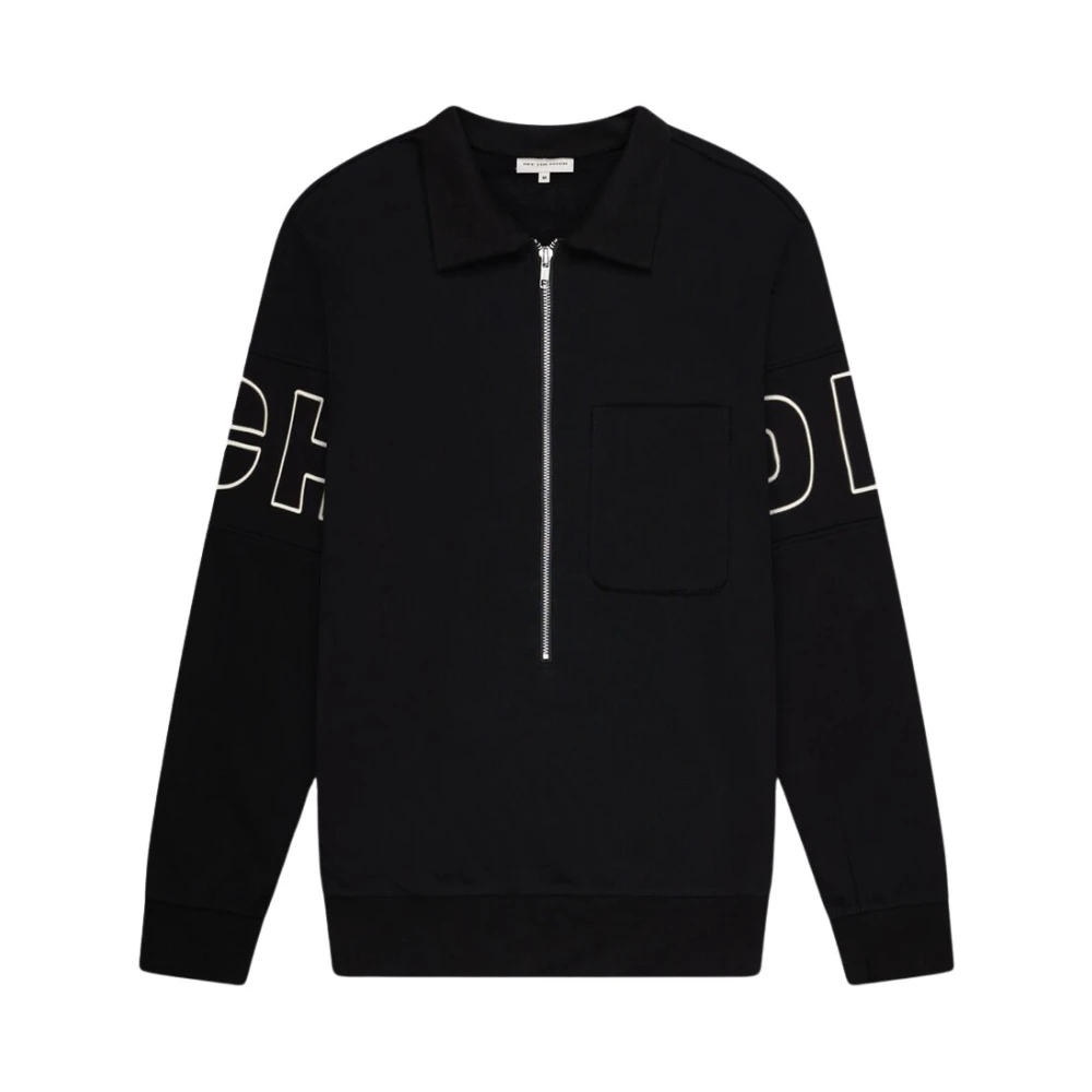 Off The Pitch Half Zip Polo Sweater Svart Black, Herr