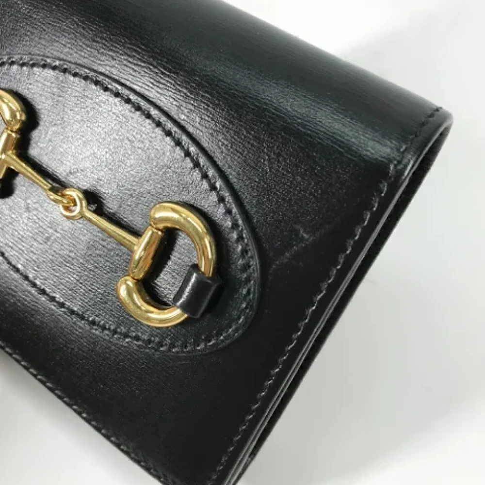 Gucci Vintage Pre-owned Leather wallets Black Dames