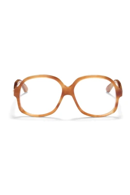 Retro-chic Oversize Runda Glasögon