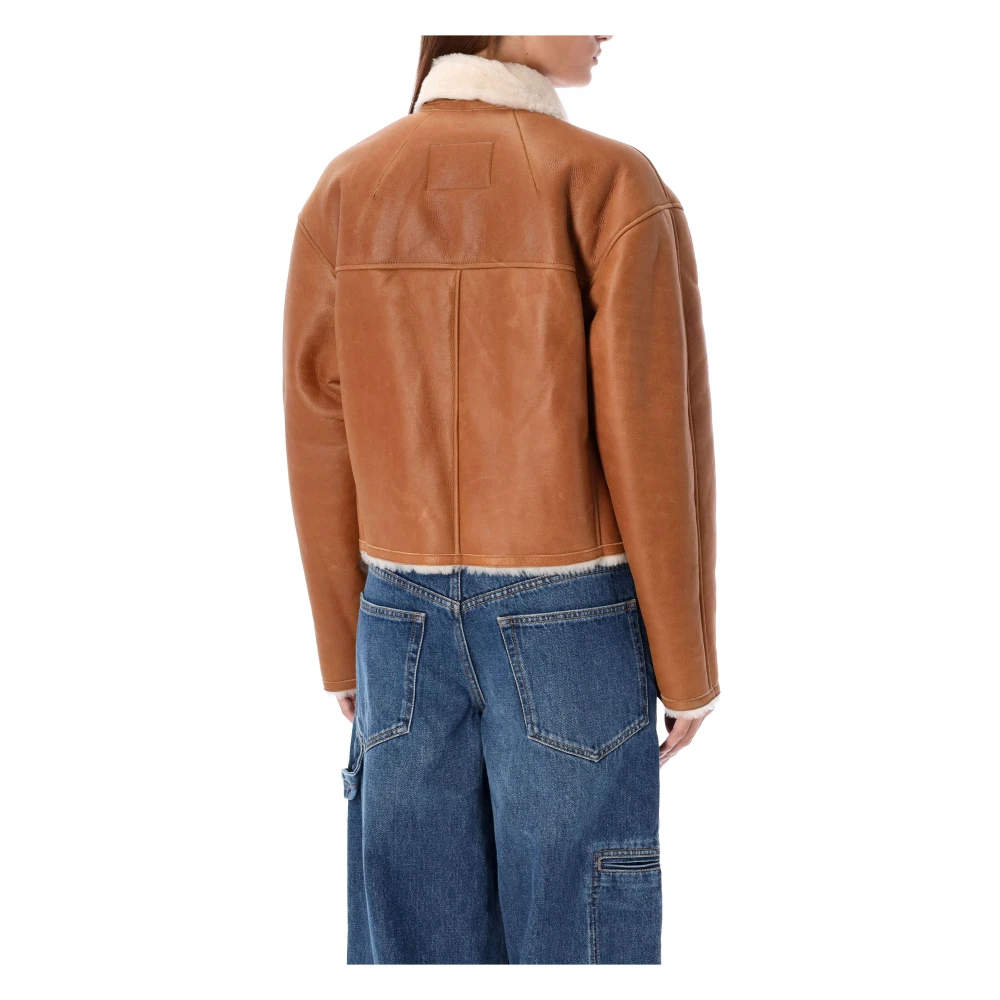 Isabel marant Shearling Cropped Jacket Cinnamon Aw24 Brown Dames