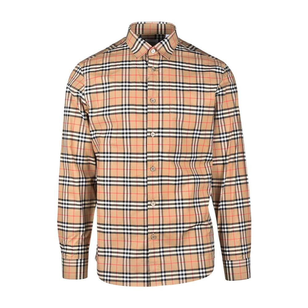 Burberry Men's Beige Casual Shirts, Xl, Vintage Check Shirt
