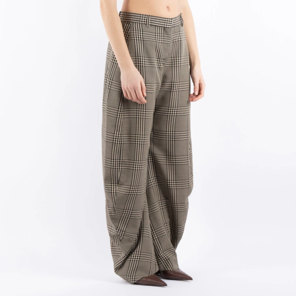 Acne Studios Bruine Wollen Broek Ak0897 Brown Dames