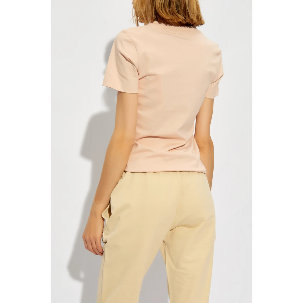 Moncler T-shirt met logo Pink Dames