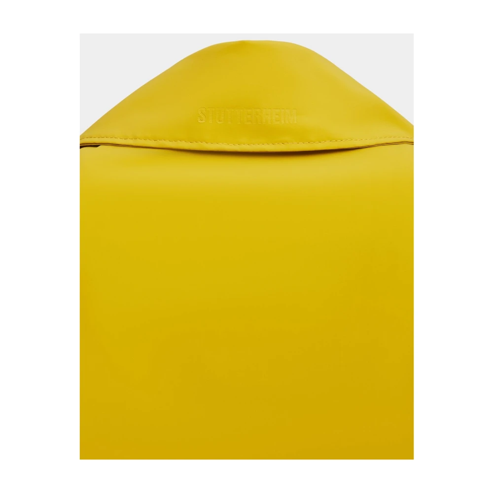 Stutterheim Matte Lange Regenjas met Aqua-Guard Zakken Yellow Dames