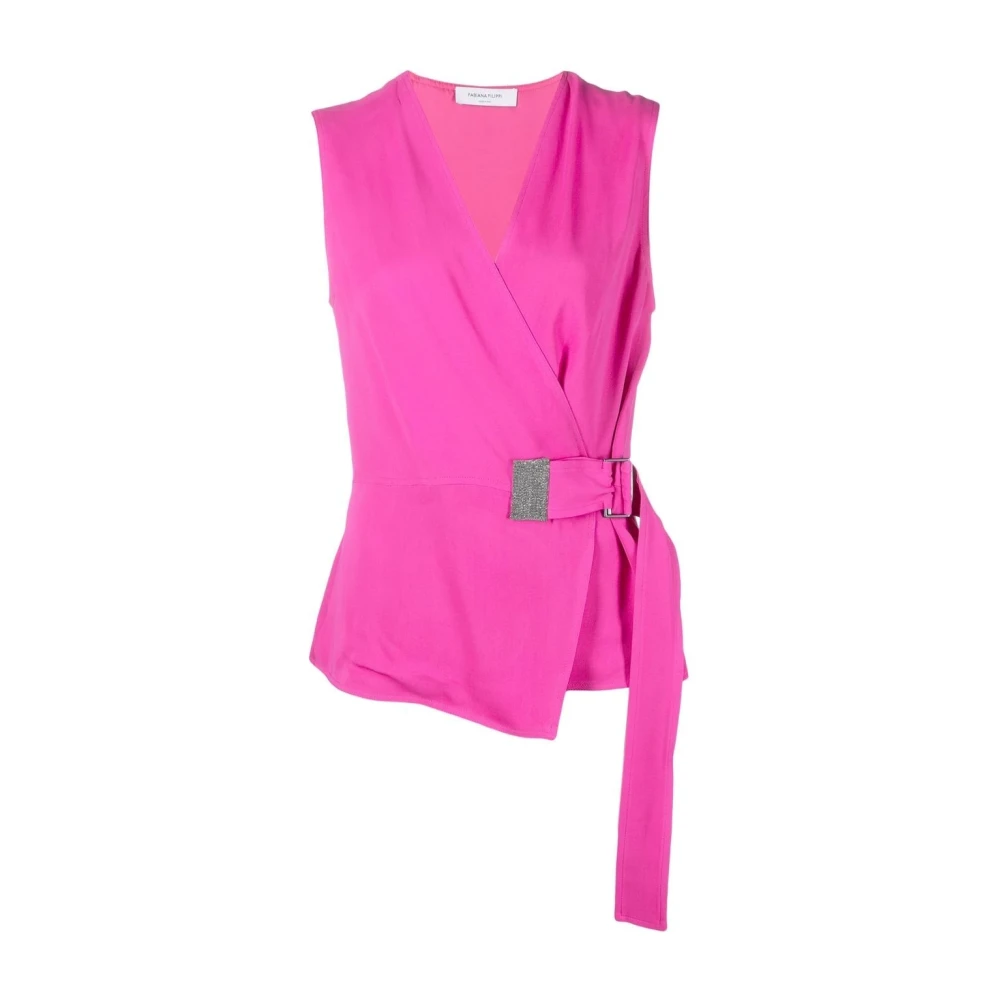 Fabiana Filippi Pink Sleeveless Top - Female - Sleeveless Tops - S - Tops