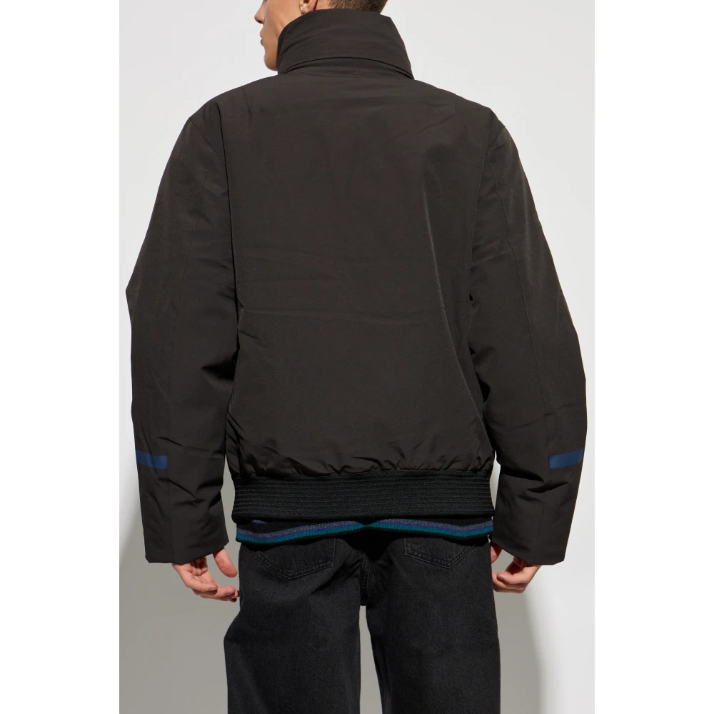 PS By Paul Smith Gewatteerde jas met capuchon verborgen in kraag Black Heren
