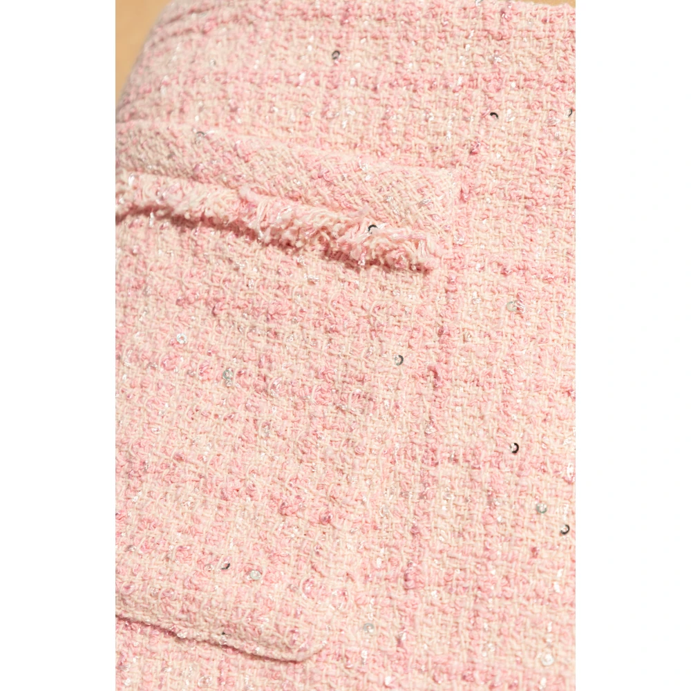 Loveshackfancy Tweed rok Adalena Pink Dames