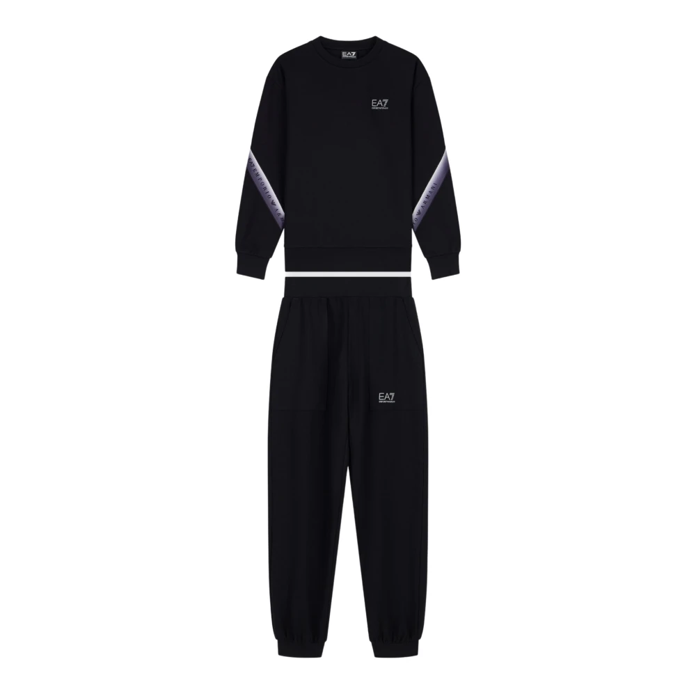 Ea7 Girls Black Tracksuit Natural Ventus Technical Ventus Fabric - Image 2