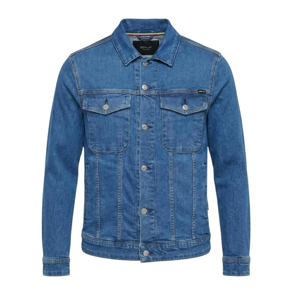 Replay Men's Blue Denim Jackets, M, Mv868 Jacket