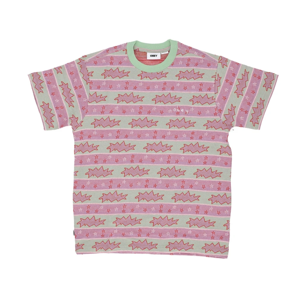 Obey Groen Fig Multi Korte Mouw Tee Multicolor Heren
