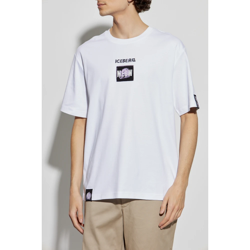 Iceberg T-shirt met patches White Heren