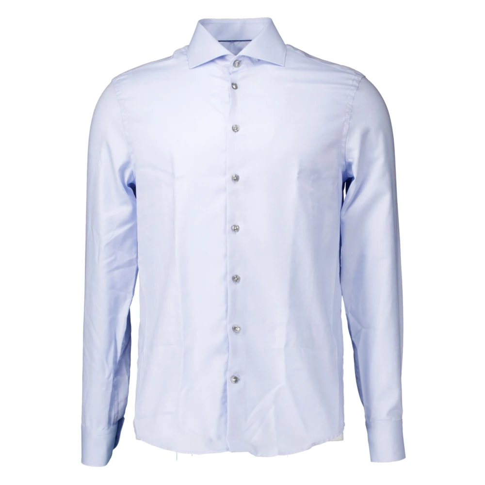 John Miller Lichtblauw Overhemd Lange Mouw Blue Heren