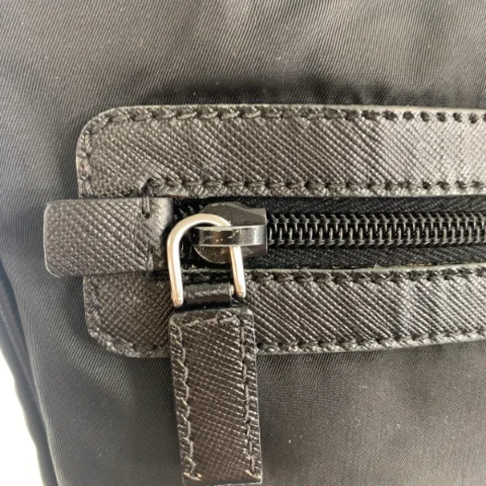 Prada Vintage Pre-owned Canvas crossbody-bags Black Dames