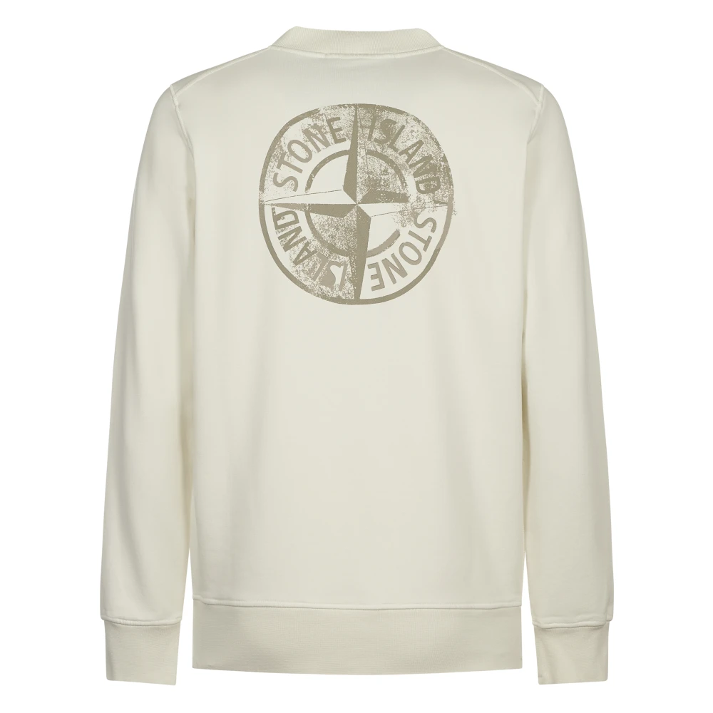 Stone Island Witte Truien voor Mannen White Heren