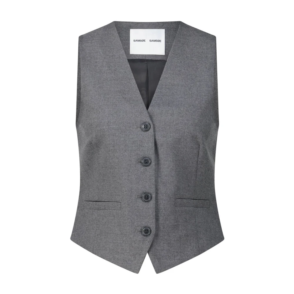 Samsøe Elegante veelzijdige vest met moderne twist Gray Dames