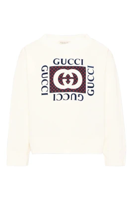 Sweatshirt i bomullsjersey med Interlocking G