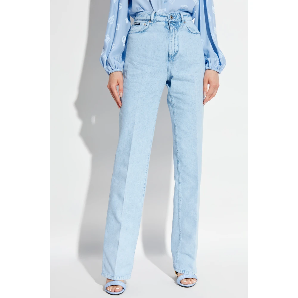 Dolce & Gabbana Jeans met logo Blue Dames