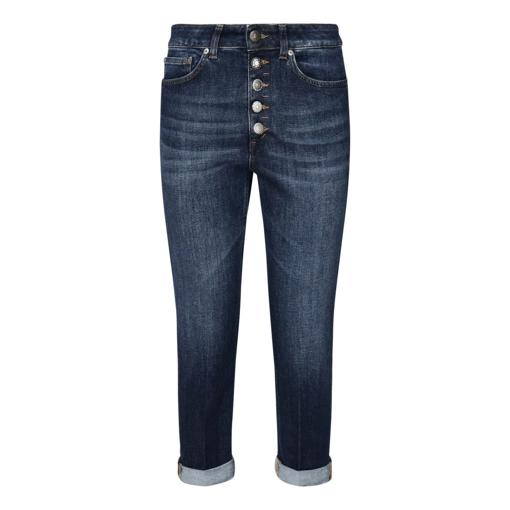 Dondup Blauwe Jeans met Koons Juweel Detail Blue Dames