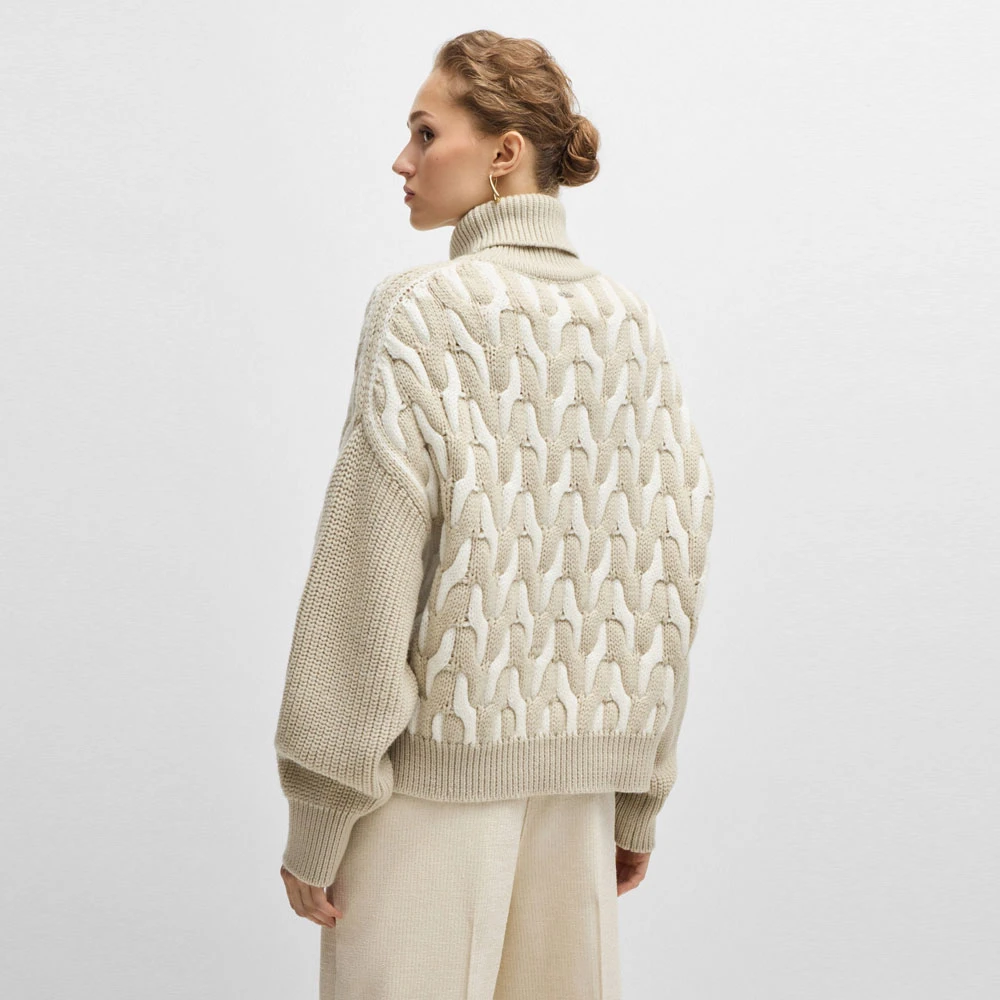 Hugo Boss Oversized Ferdolia Sweater Beige Dames