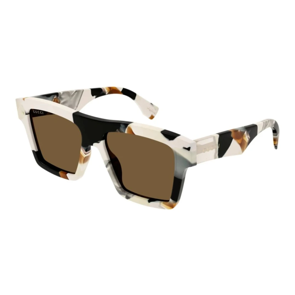 Gucci Unisex Multicolor Sunglasses, 55 Mm, Lettering Rectangle Sunglasses
