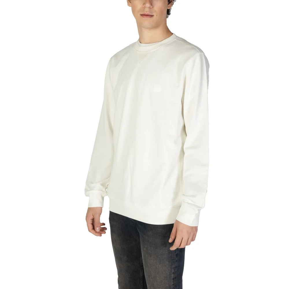 Hugo Boss Katoenen pullover voor mannen White Heren