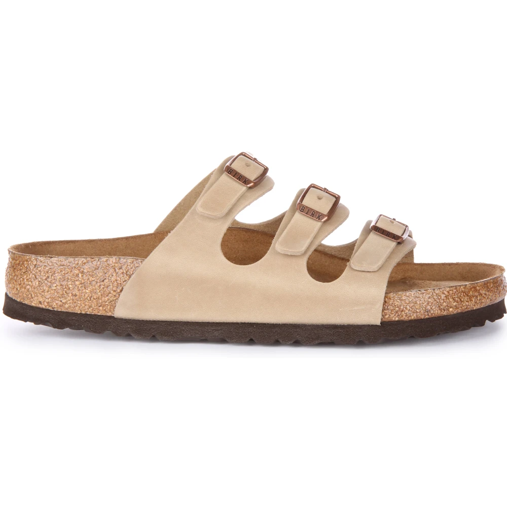 Birkenstock Women's Beige Comfort Sandal - Sliders - 8 Uk - Shoes