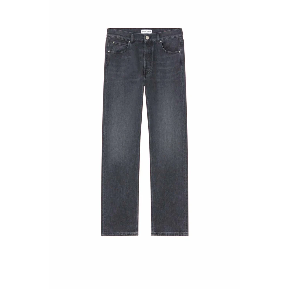 Pinko Vintage Grijs Straight-Fit Denim Jeans Gray Dames