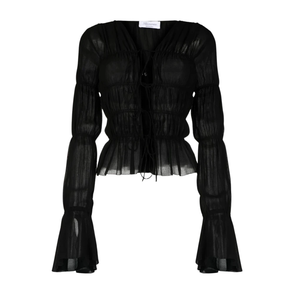 Blumarine Zwarte Topwear Ss24 Black Dames