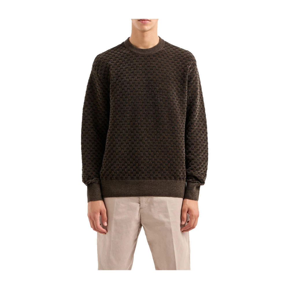 Armani Exchange Bruine Sweater Pullover Mannen Polyester Brown Heren