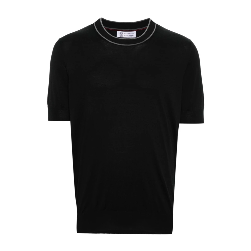 BRUNELLO CUCINELLI Zwarte T-shirts en Polos Black Heren