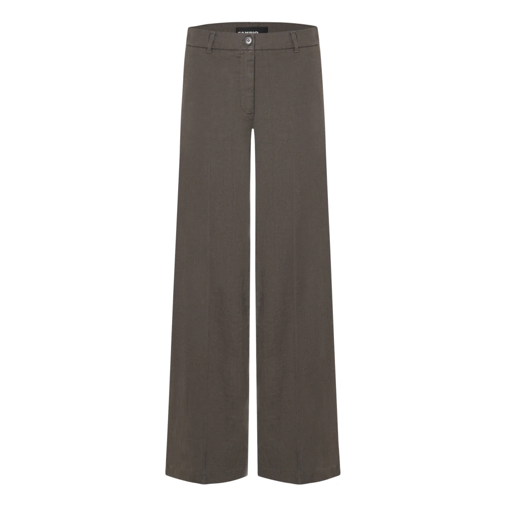 Cambio Women's Brown Wide Trousers, Xs, Adrienne Trousers
