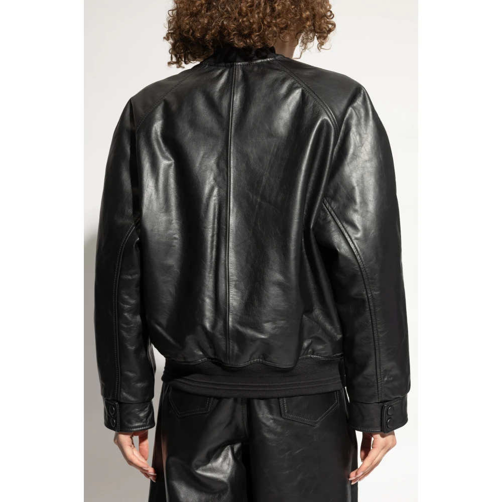 Victoria Beckham Leren jas Black Dames