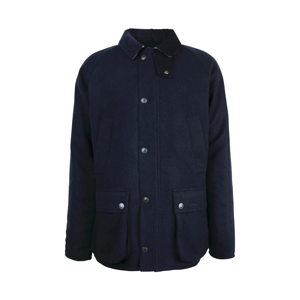 Barbour Bedal Wool Navy Jas Blue Dames