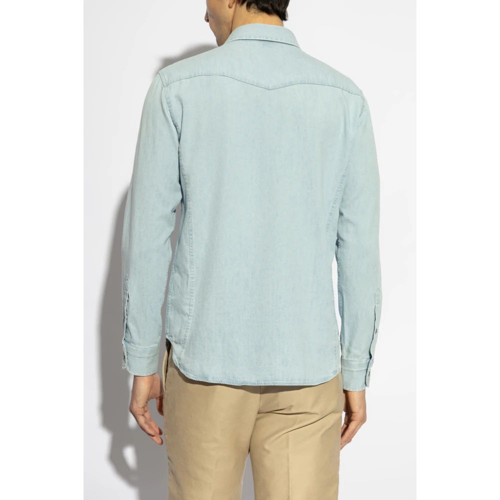 Tom Ford Denim overhemd Blue Heren