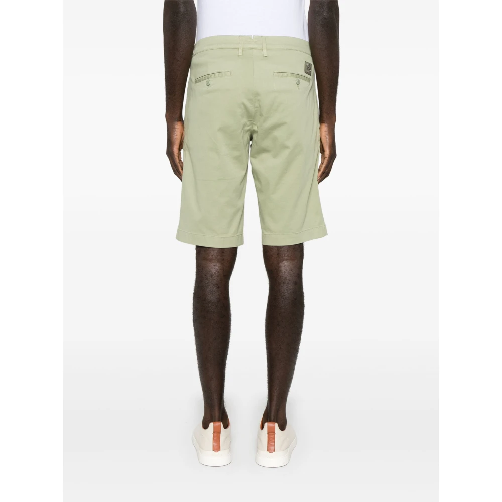 Jacob Cohën Katoen Lyocell Shorts met Zakken Green Heren