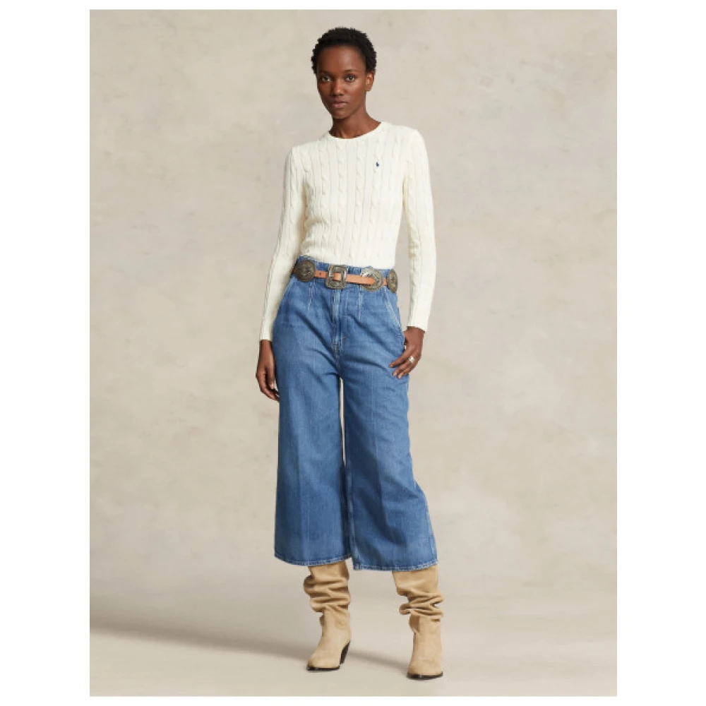 Polo Ralph Lauren Pima Katoen Ronde Hals Trui White Dames