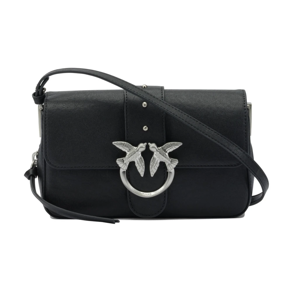Pinko Women's Black Mini Love One Slouchy Crossbody Bag