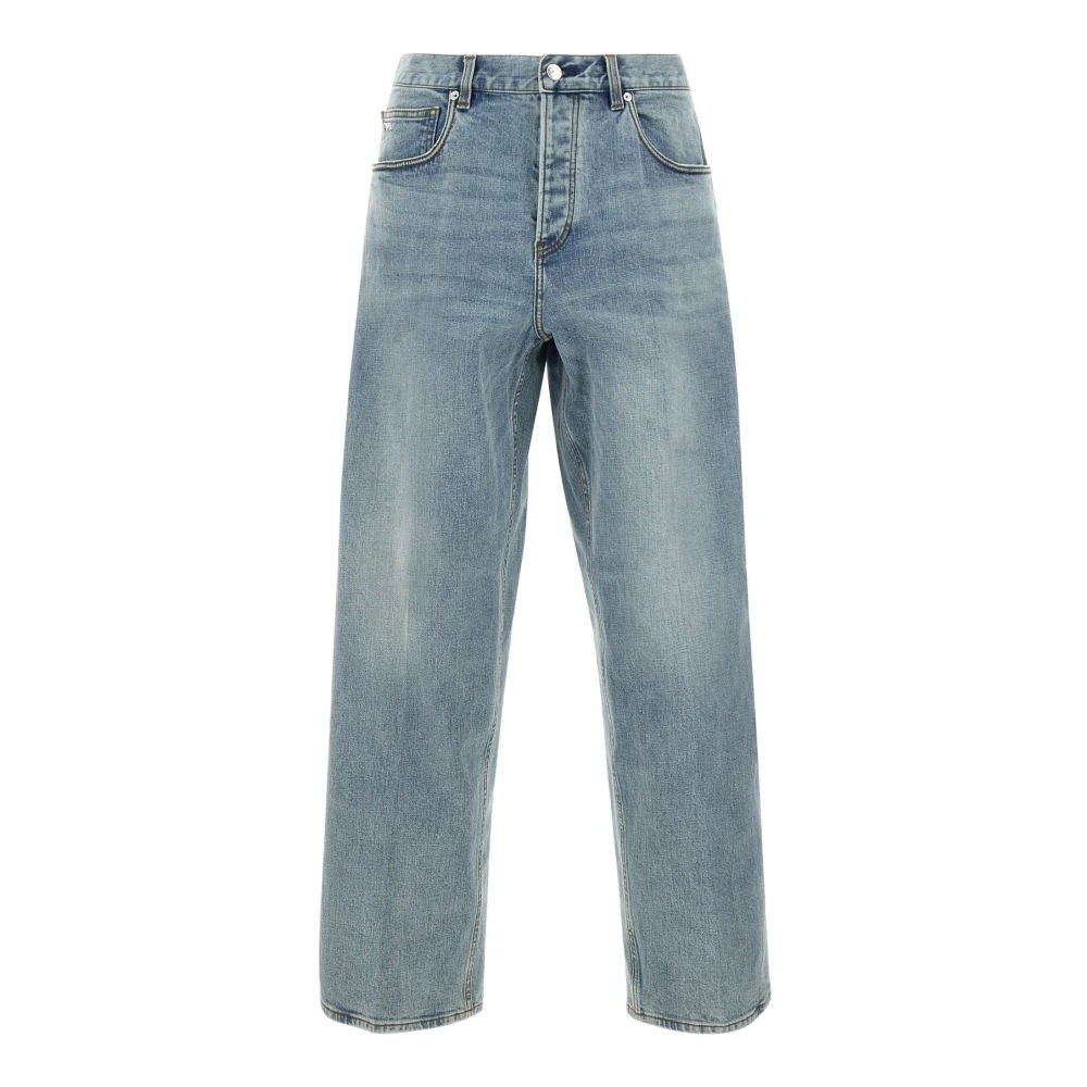 Emporio Armani Blauwe Katoenen Denim Heren Jeans Blue Heren