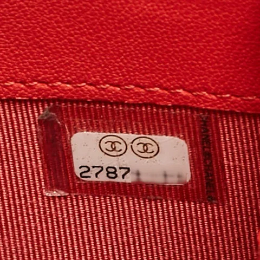 Chanel Vintage Pre-owned Leather clutches Red Dames