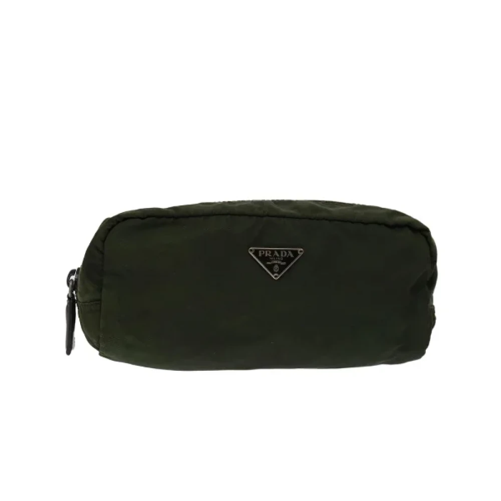 Prada Vintage Pre-owned Nylon prada-bags Green Dames