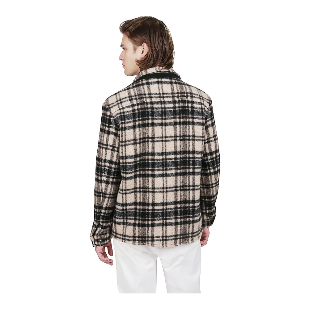Eleventy Alpaca Wool Over Shirt Prince of Wales Multicolor Heren