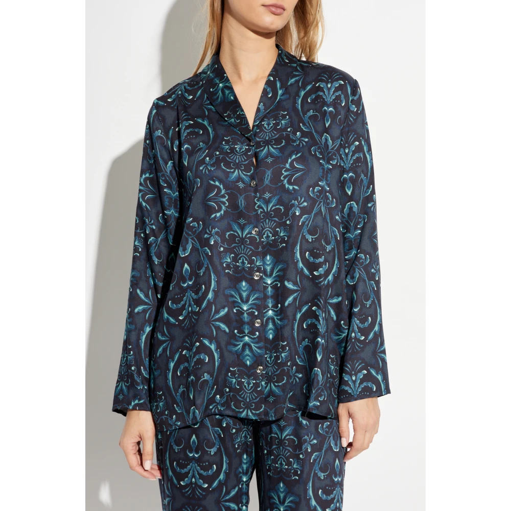 Hanro Shirt Marlene Blue Dames