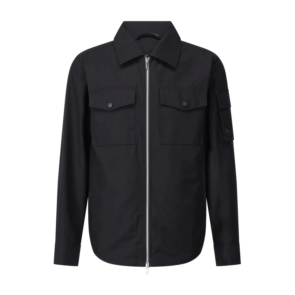 Moose Knuckles Men's Black Sporty Transition Jacket With Logo Detail - Light Jackets - M - Jackets