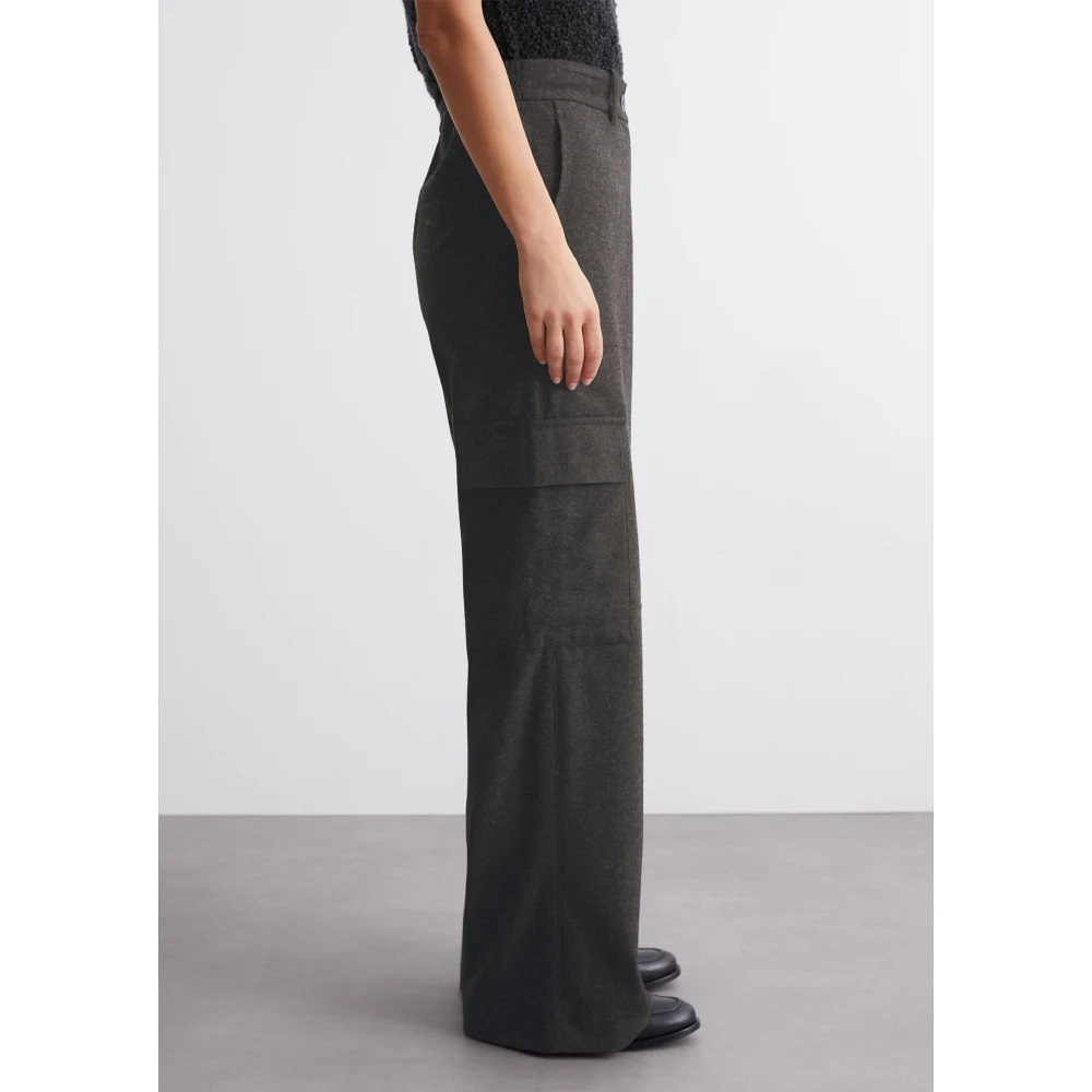Marc O'Polo Cargo broek wijd Gray Dames