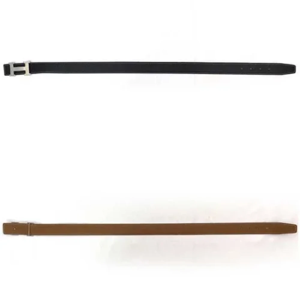 Hermès Vintage Pre-owned Leather belts Black Dames