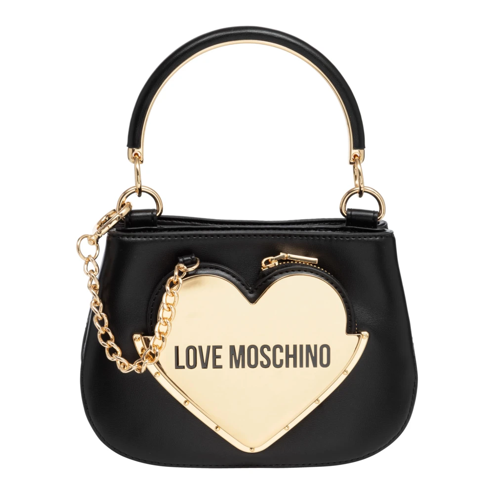 Love Moschino Logo Appliqué Mini Bucket Tas Black Dames