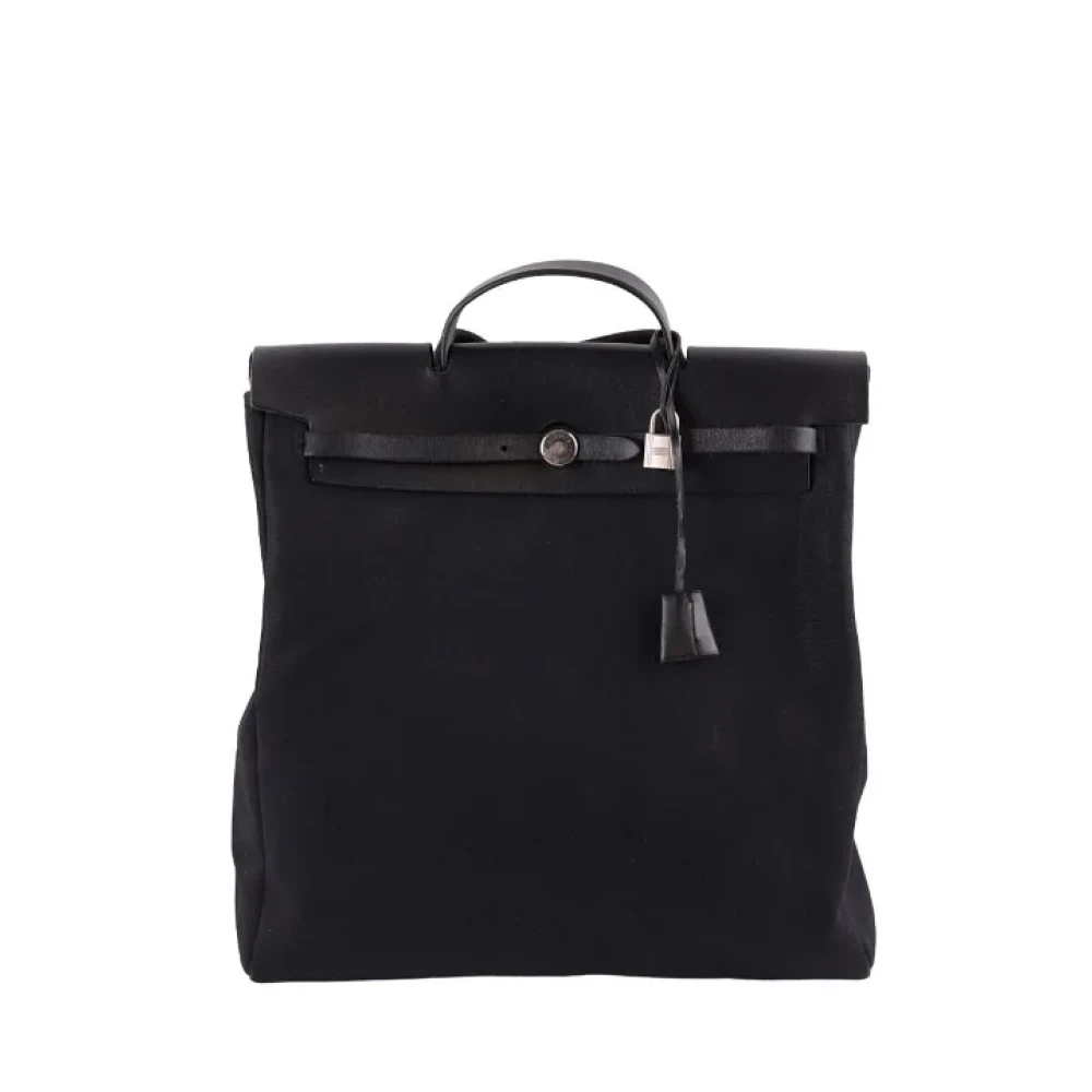 Hermès Vintage Pre-owned Fabric handbags Black Dames
