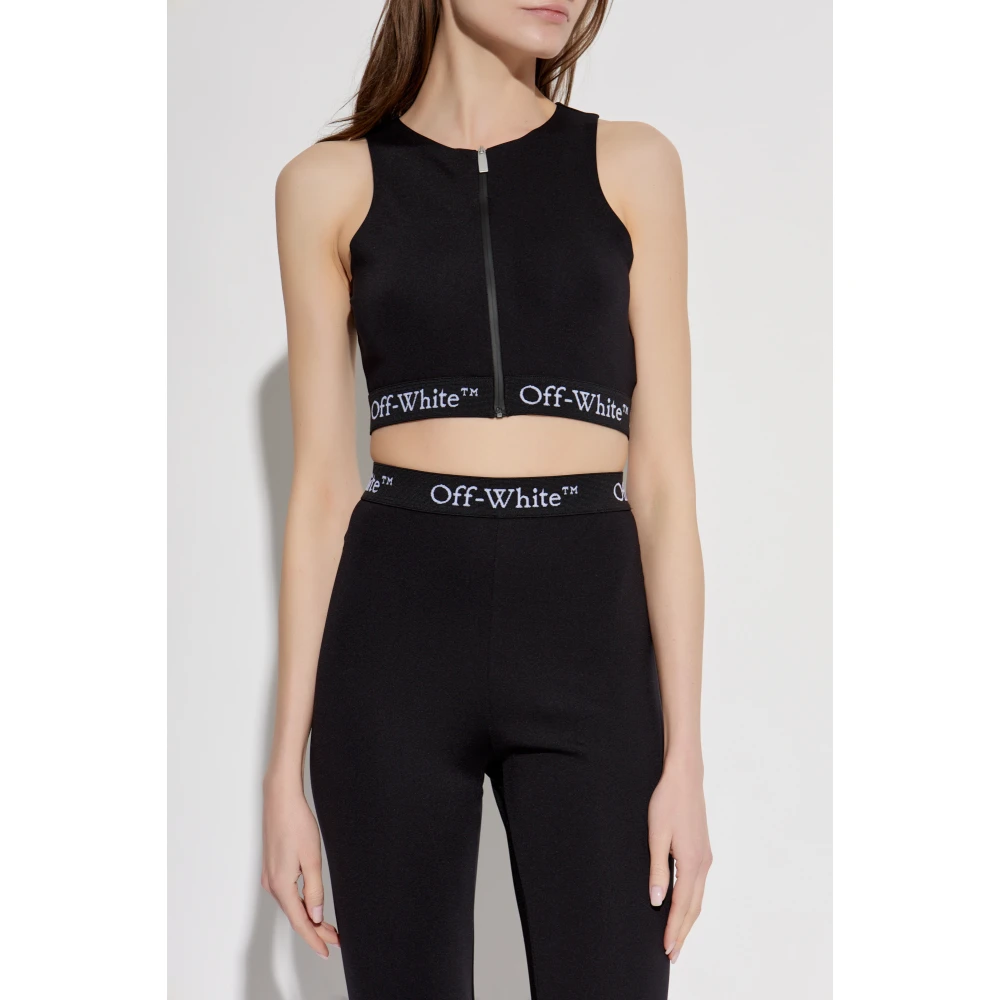 Off White Logo top Black Dames